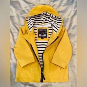 WEEKEND A LA MER Hooded Raincoat, sailor style with fish decor